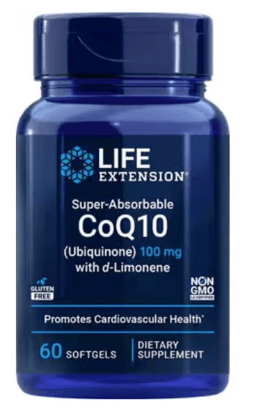 Life Extension Super Absorb CoQ10 W/100 mg LIMONENE 60 Softgels