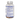 A clear supplement bottle with a white and blue label showing Supplement Facts, sealed with a black-and-white anti-theft tape. The bottle is photographed on a clean white background.