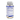 A clear plastic supplement bottle filled with beige tablets, featuring a white and blue label with 'Supplement Facts' text and a white seal-style cap printed with warning text.