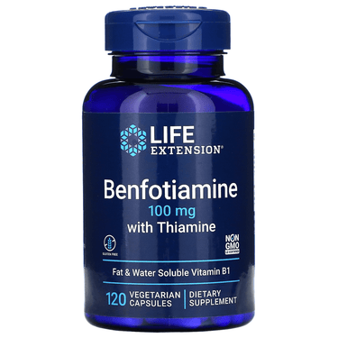 Life Extension Benfotiamine with Thiamine 100mg 120 Vegecaps
