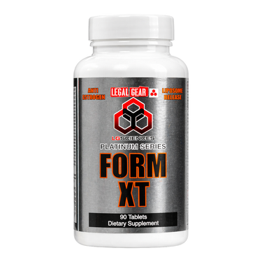 Supplement bottle labeled 'FORM XT' from Legal Gear on a white background
