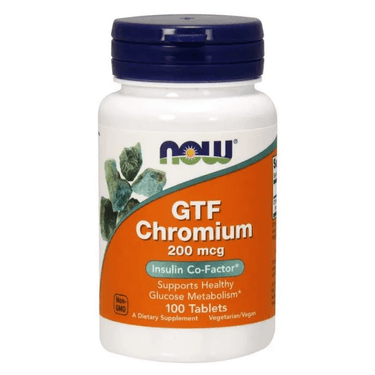 Now Foods GTF Chromium 200 Mcg 100 Tablets