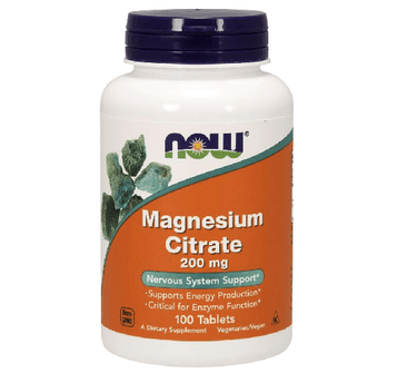 Now Foods Magnesium Citrate 200 Mg 100 Tablets