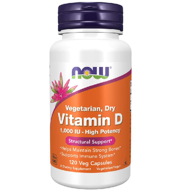 Now Foods Vitamin D-1000 IU 120 Capsules
