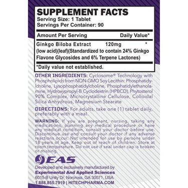 EAS Ginkgo Biloba 90 Tablets