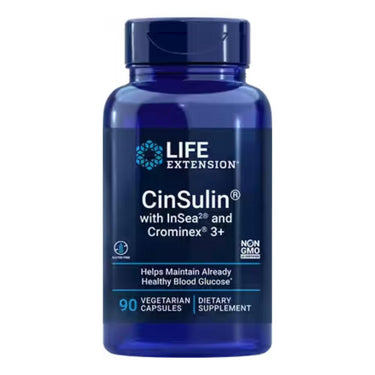 Life Extension Cinsulin with Insea and Crominex 90 Vegecaps