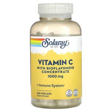 Solaray Vitamin C w/ Rose Hips, Acerola, Bioflavonoids 250 Caps