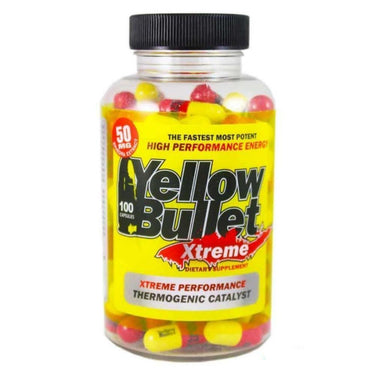 Hard Rock Supplements Hard Rock Yellow Bullet Xtreme w/ Ephedra 100 Capsules