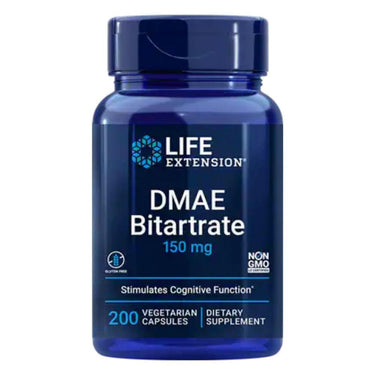 Life Extension DMAE Bitartrate (dimethylaminoethanol) 150mg 200 Caps