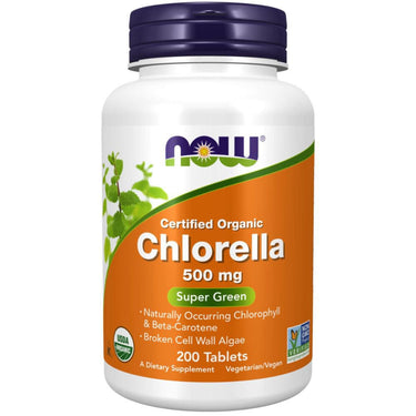 Now Foods Organic Chlorella 500mg 200 Tablets