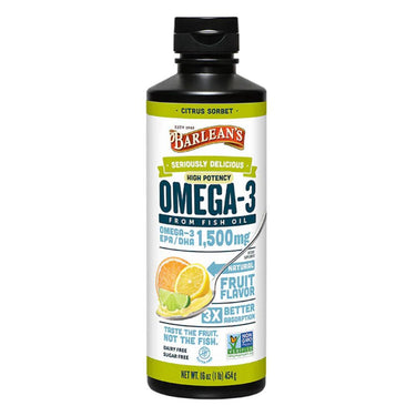 Barlean's Omega Swirl Fish Oil Citrus Sorbet 16 Fl Oz