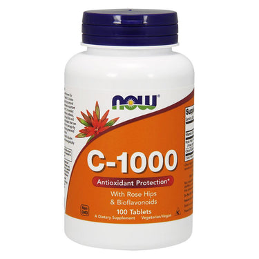 Now Foods C-1000 w/Rose Hips & Bioflavonoids 100 Tablets