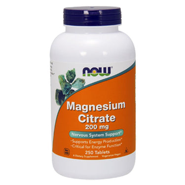 Now Foods Magnesium Citrate 200Mg 250 Tablets