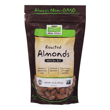 Now Foods Almonds Roasted and Salted 16 Oz