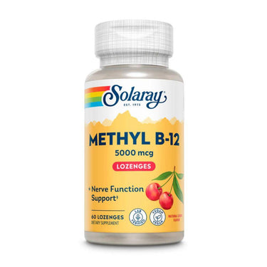 Solaray Methyl B-12 5,000mcg Cherry 60 Lozenges