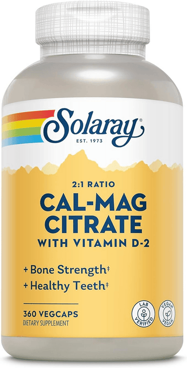 Solaray 1:1 Ratio Cal-Mag Citrate 360 Capsules