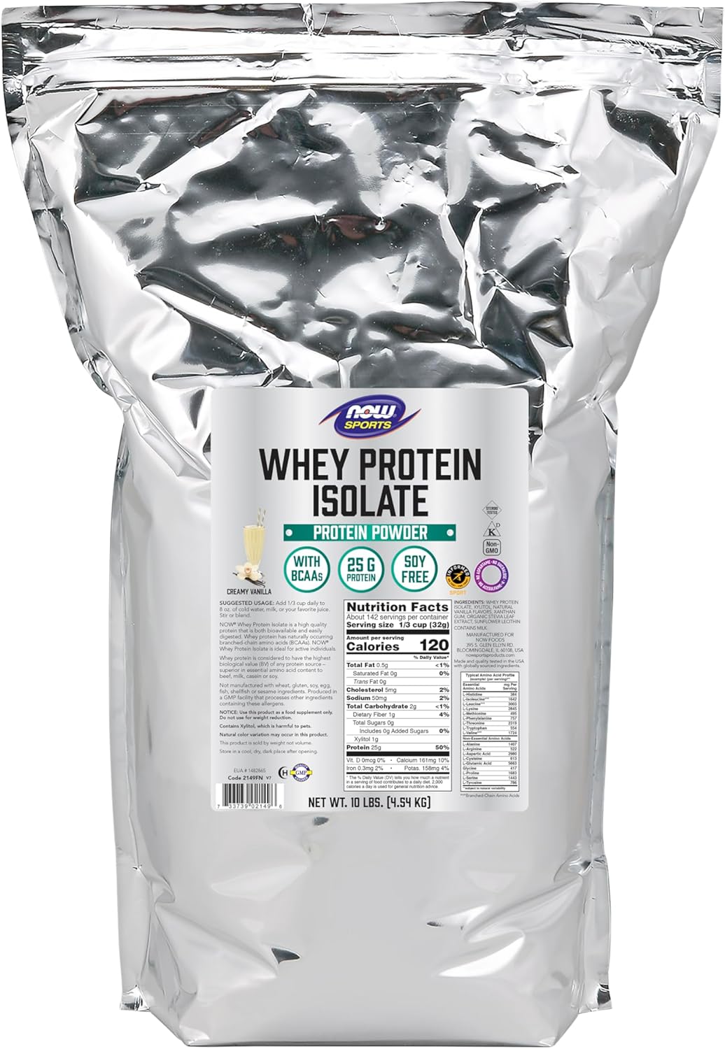 Now Foods Whey Protein Isolate 10 Lbs