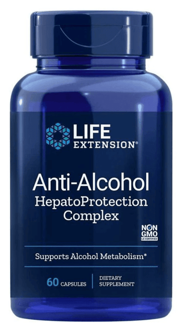  Life Extension Anti-Alcohol w/ Hepato 60 Capsules 