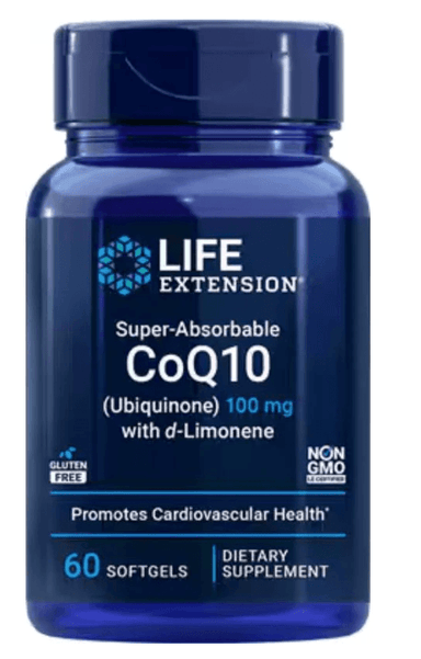  Life Extension Super Absorb CoQ10 W/100 mg LIMONENE 60 Softgels 