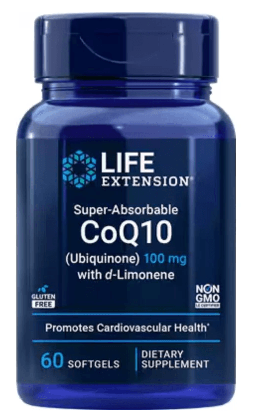  Life Extension Super Absorb CoQ10 W/100 mg LIMONENE 60 Softgels 