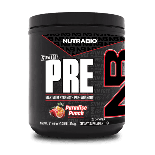 Nutrabio Pre Workout Stim Free 20 Servings