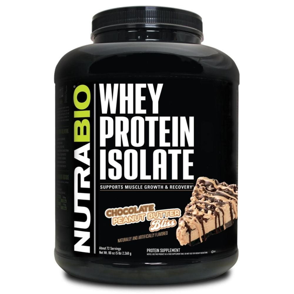 NutraBio 100% Whey Protein Isolate 75 Servings