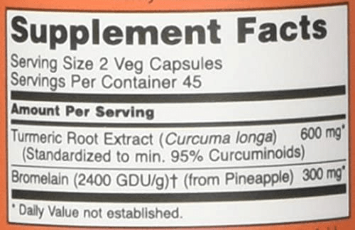  Now Foods Turmeric & Bromelain 90 Capsules 