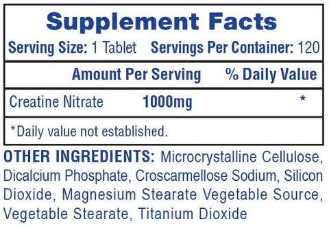  Hi-Tech Pharmaceuticals Creatine Nitrate 1000mg 120 Tablets 