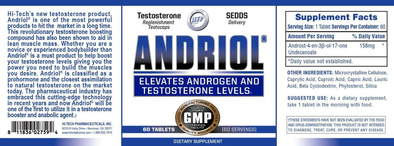  Hi-Tech Pharmaceuticals Andriol 60 Tablets 