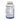 A bottle of dietary supplements shown from the back, displaying the Supplement Facts label and blue tablets inside, on a white background.