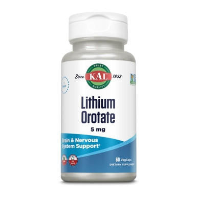  Kal Lithium Orotate 5mg 60 Vege Caps 
