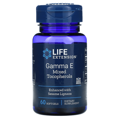  Life Extension Gamma E Tocopherol with Sesame Lignans 60 Softgels 