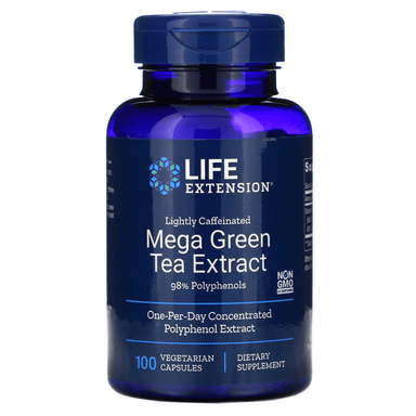  Life Extension Mega Green Tea Extract (Lightly Caffeinated) 100 Capsules 