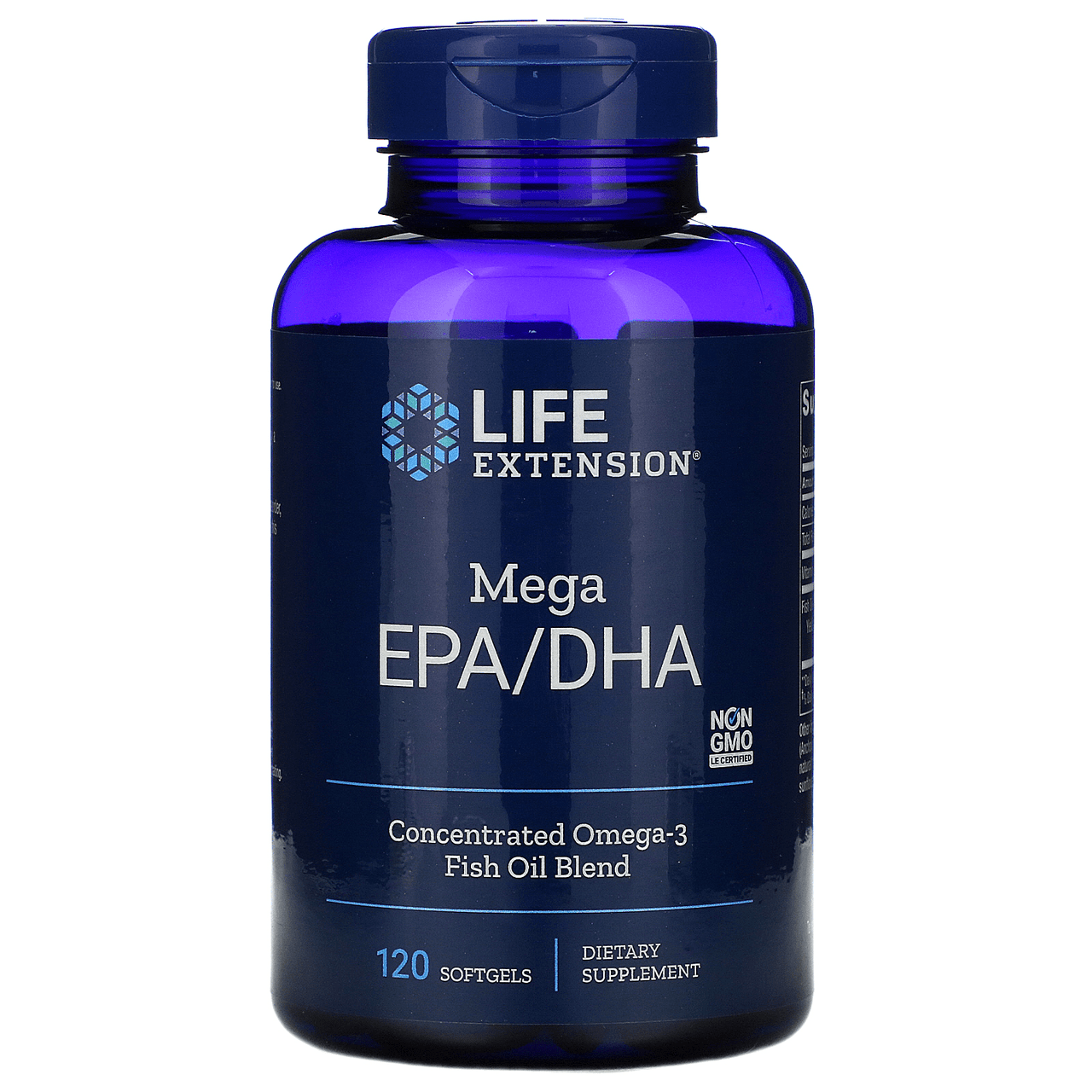  Life Extension Omega-3 120 Softgels (Formally Mega EPA/DHA) 