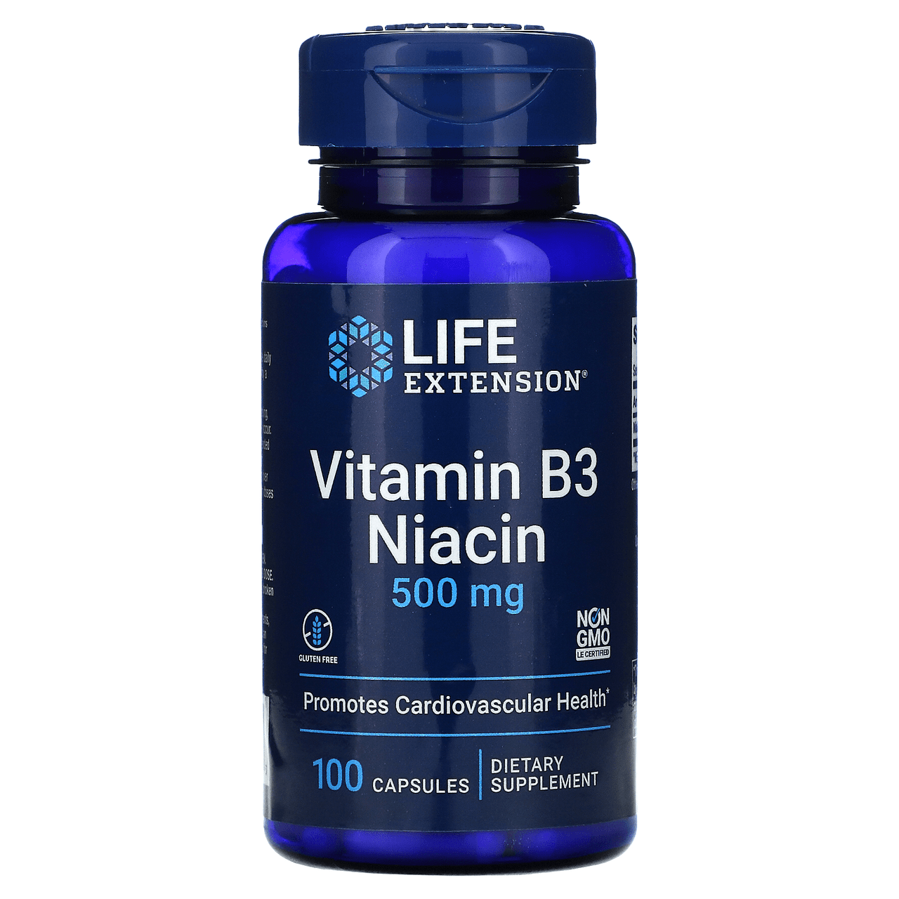  Life Extension Vitamin B3 Niacin 500mg 100 Caps 
