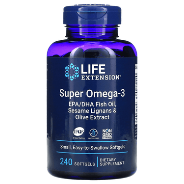  Life Extension Super Omega-3 EPH/DHA w/ Sesame Lignans & Olive Extract 240SG 
