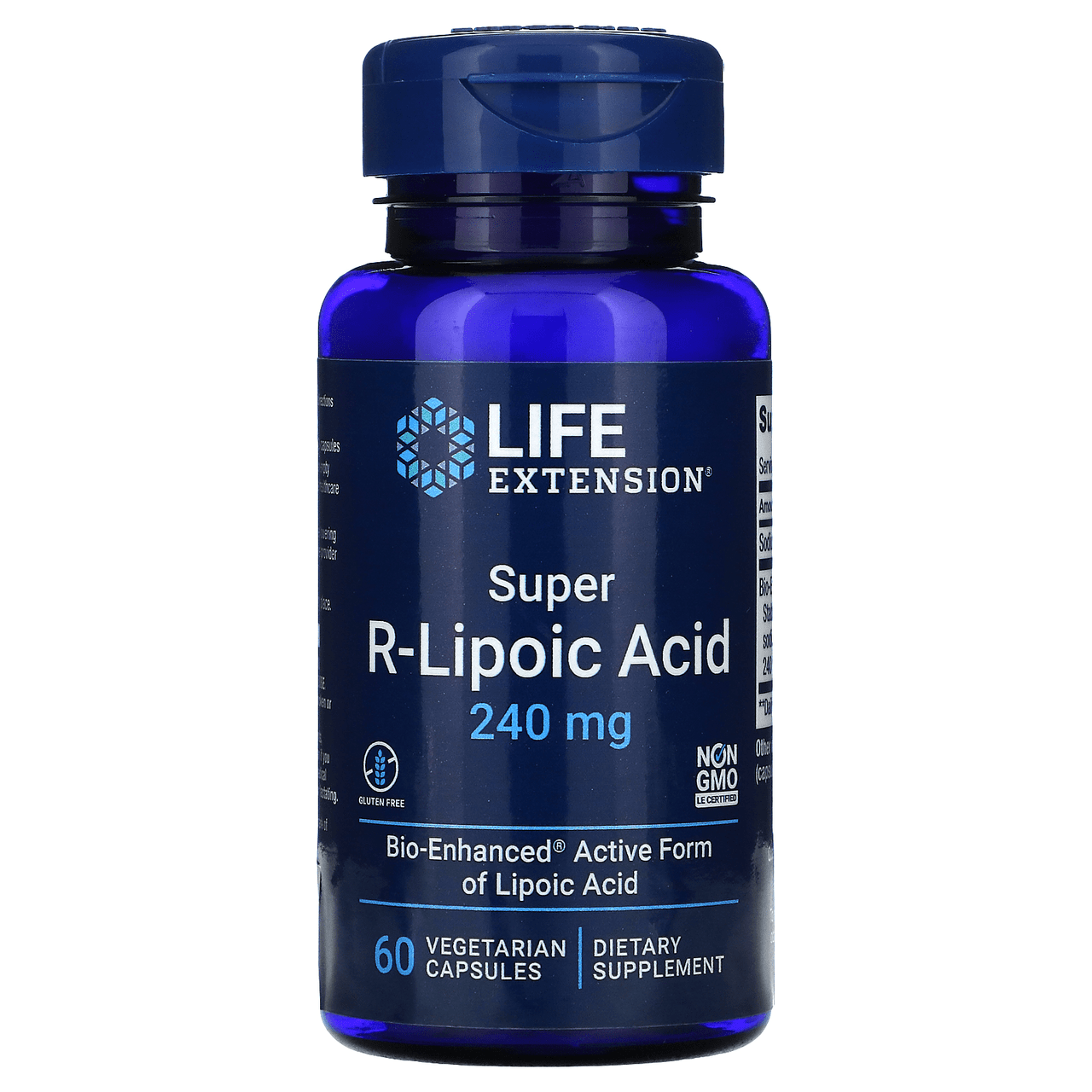  Life Extension Super R-Lipoic Acid 240mg 60 Vege Caps 