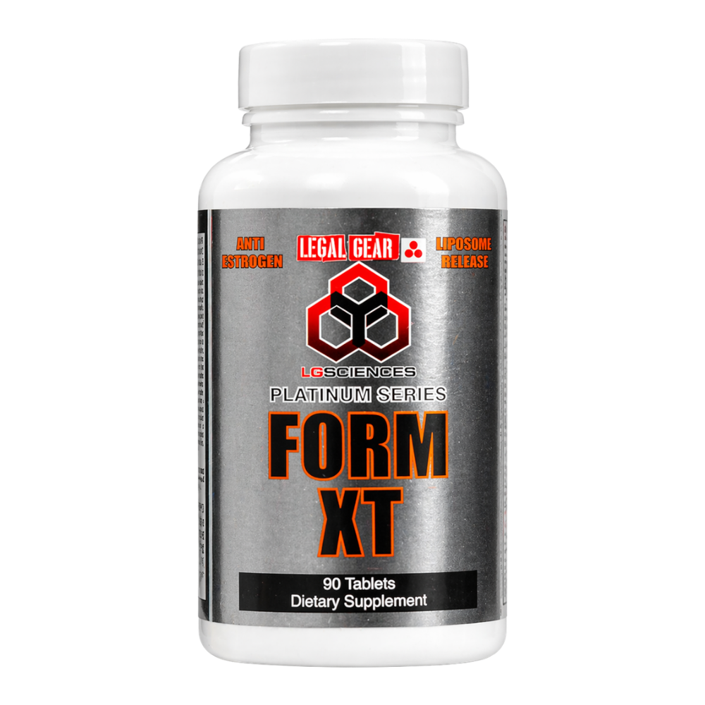 Supplement bottle labeled 'FORM XT' from Legal Gear on a white background
