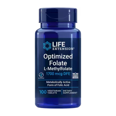  Life Extension Optimized Folate L-Methylfolate 1,700 mcg DFE 100ct 