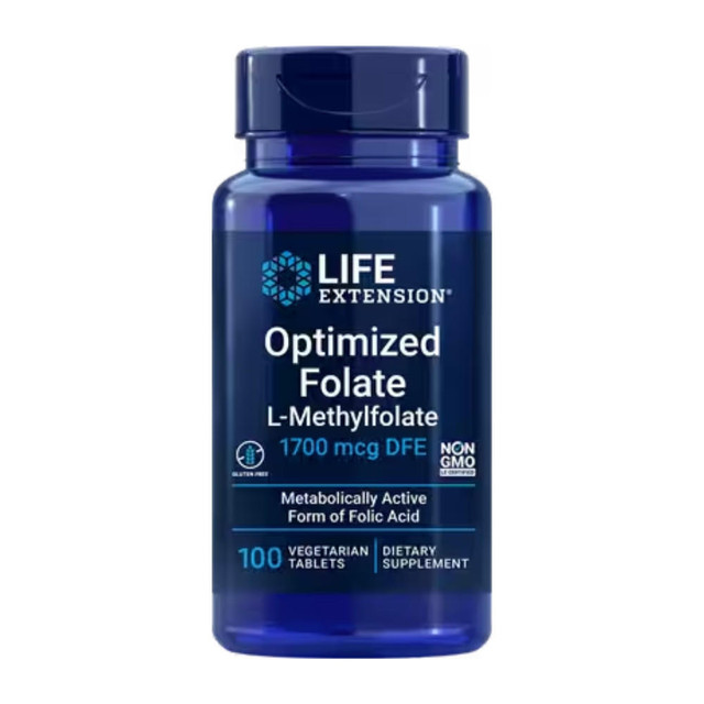  Life Extension Optimized Folate L-Methylfolate 1,700 mcg DFE 100ct 