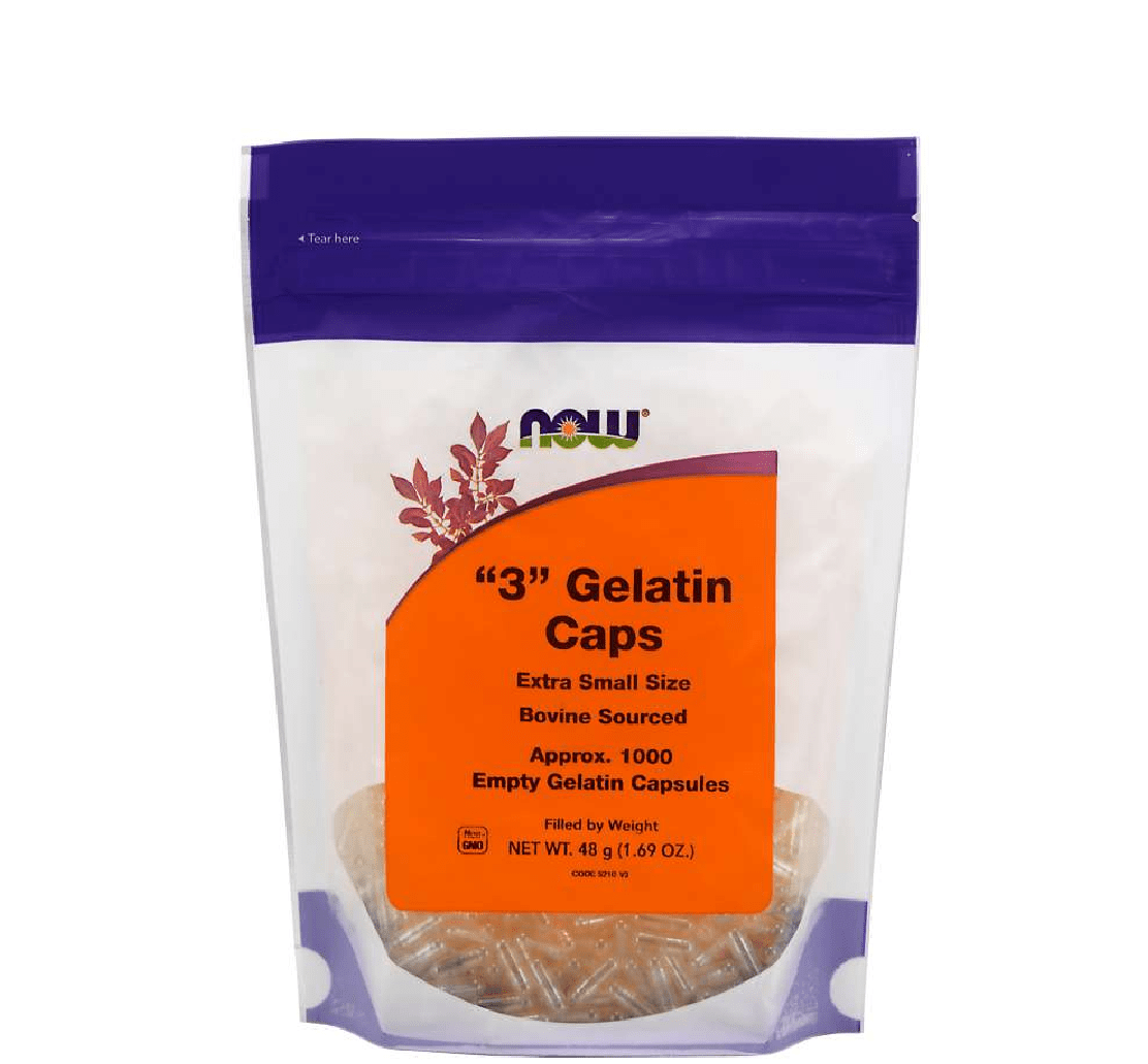  Now Foods Empty Gel Capsules #3 1000 Capsules 