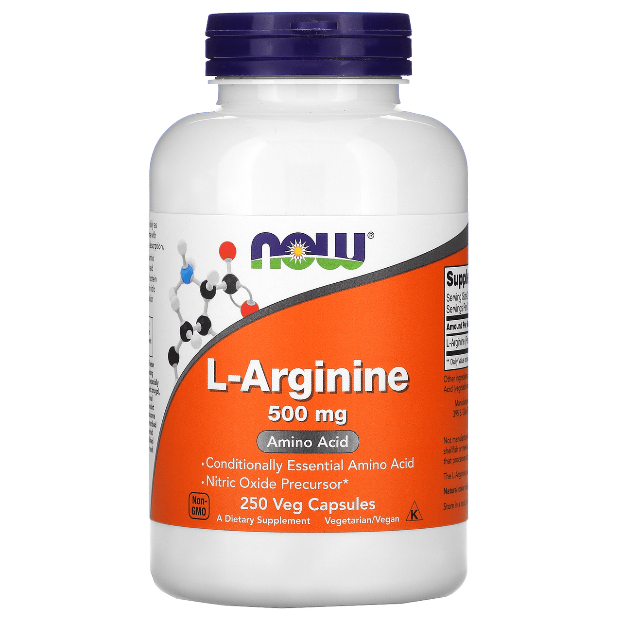  Now Foods L-Arginine 500 Mg 250 Capsules 