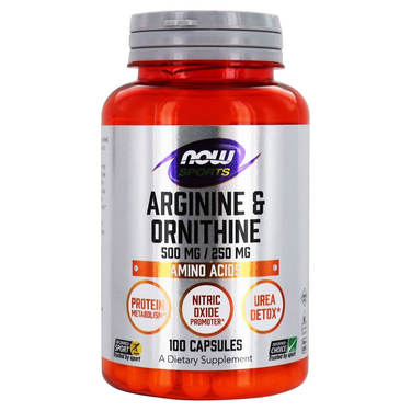  Now Foods Arginine / Ornithine 100 Capsules 