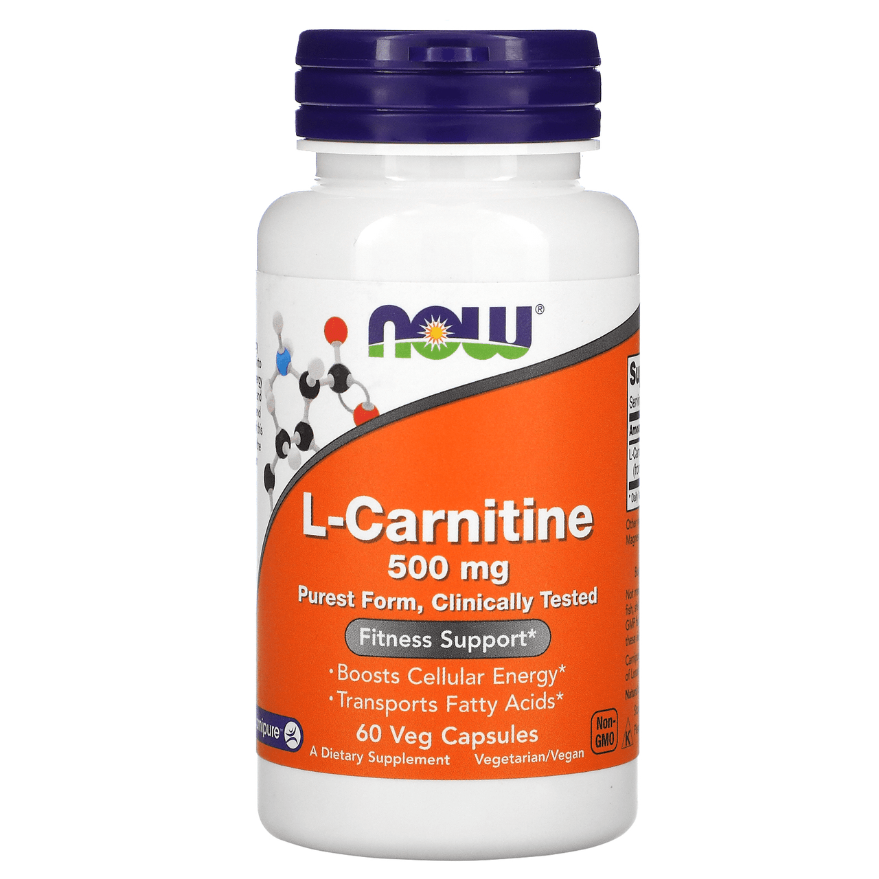  Now Foods L-Carnitine 500mg 60 Caps 