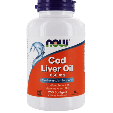  Now Foods Cod Liver Oil 650 Mg 250 Softgels 