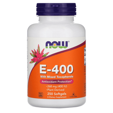  Now Foods E-400 Mixed TOC 250 Softgels 
