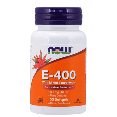  Now Foods E-400 Mixed Tocopherols 50 Softgels 