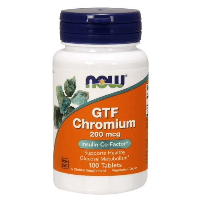  Now Foods GTF Chromium 200 Mcg 100 Tablets 