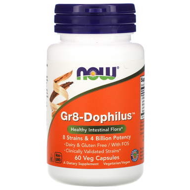  Now Foods Gr 8 Dophilus - Enteric 60 Vegetable Capsules 