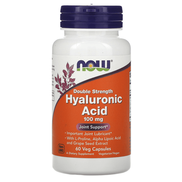  Now Foods Hyaluronic Acid 100 Mg 2X Plus 60 Vegetable Capsules 